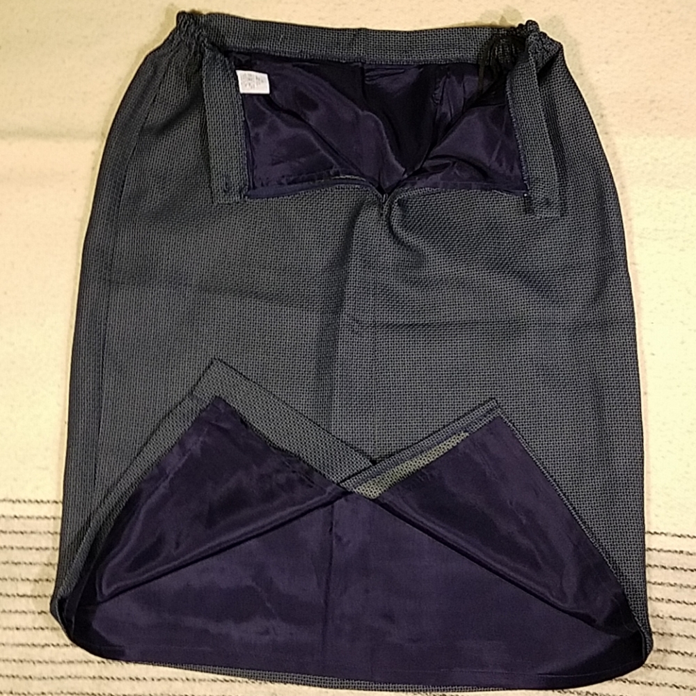 NWT Skirt Navy & Gray Lined Size 16 - Picture 5 of 5